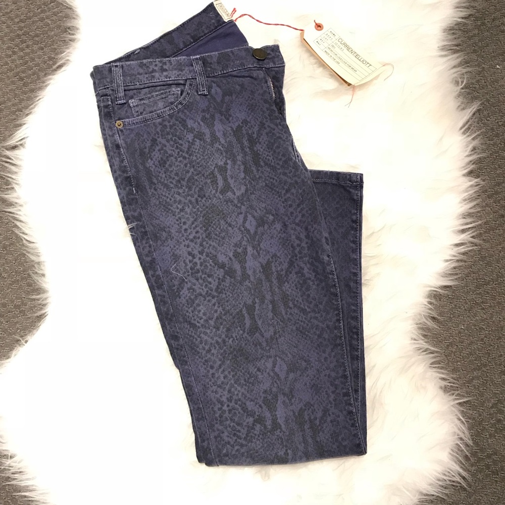 NWT Current Elliot Ankle Skinny Blue Ribbon Jeans